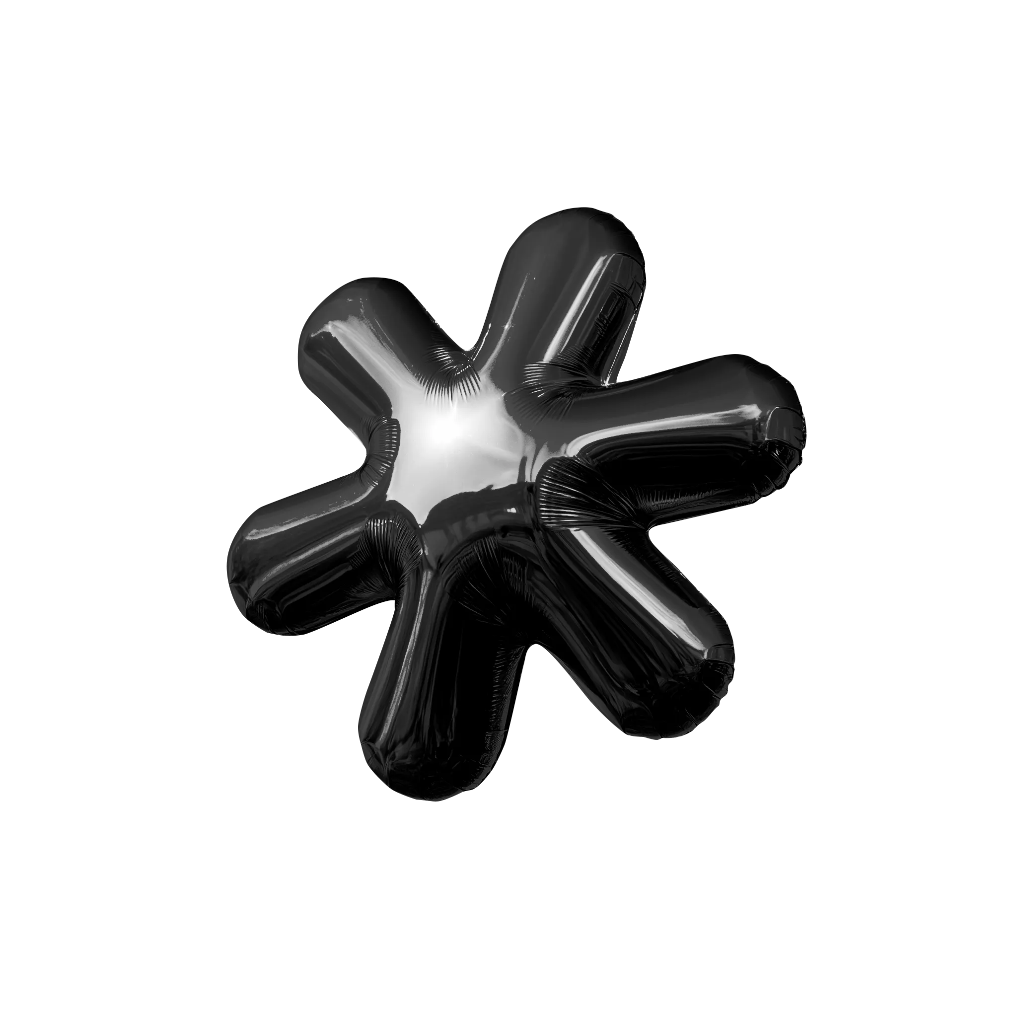 Black shiny balloon star.